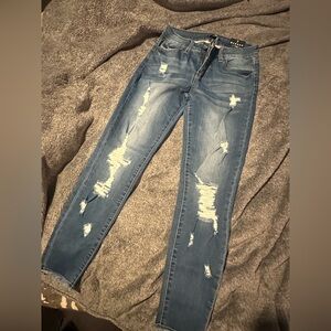 NWT - Fashion Nova Light Blue Distressed Skinny Jeans